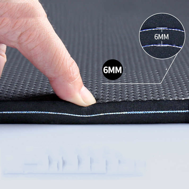 Rubber non-slip yoga mat for home workouts