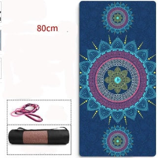 Rubber non-slip yoga mat for home workouts