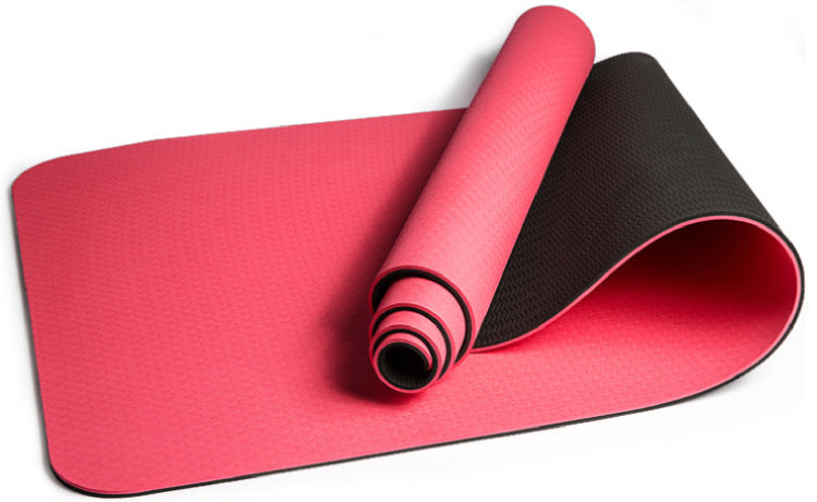 Extra Long Yoga Mat with two-color design