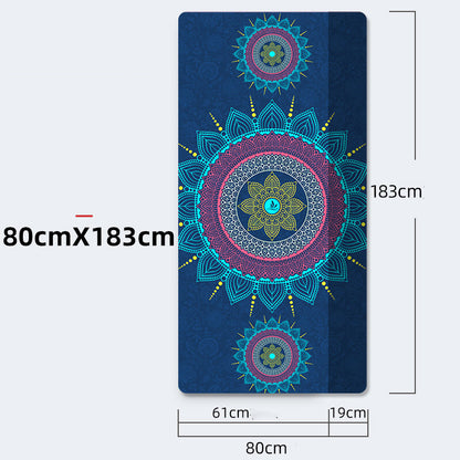Rubber non-slip yoga mat for home workouts