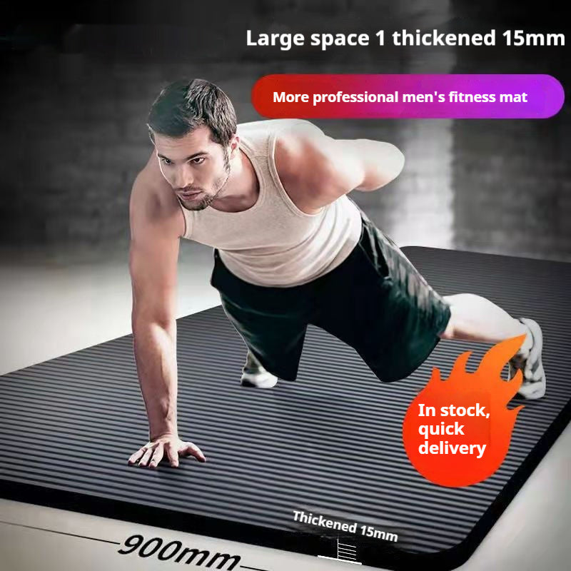 Fitness yoga mat for home workouts and exercise